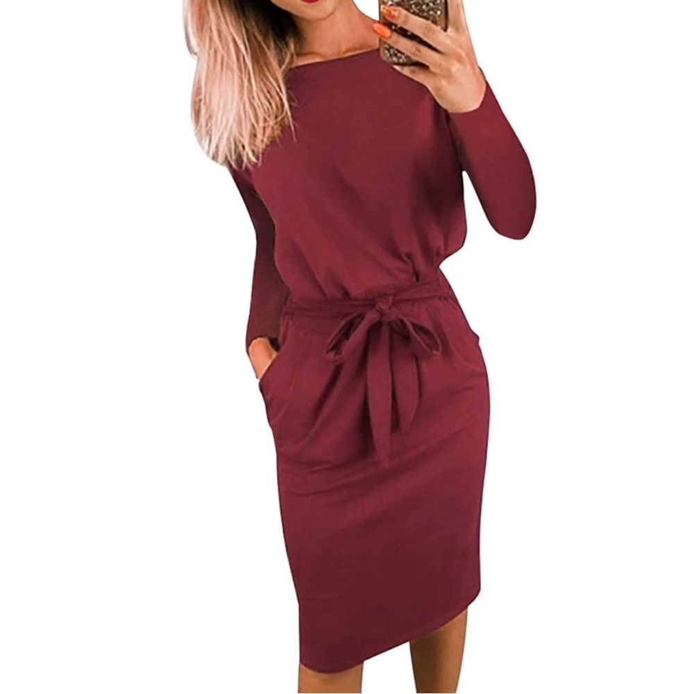 NWT Burgundy Pencil Dress